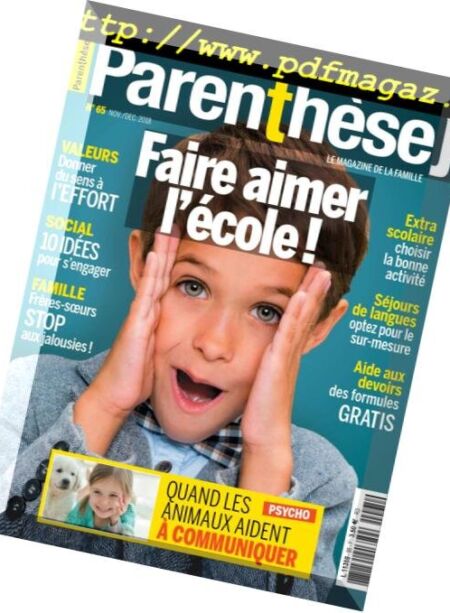 Parenthese – Novembre-Decembre 2018 Cover