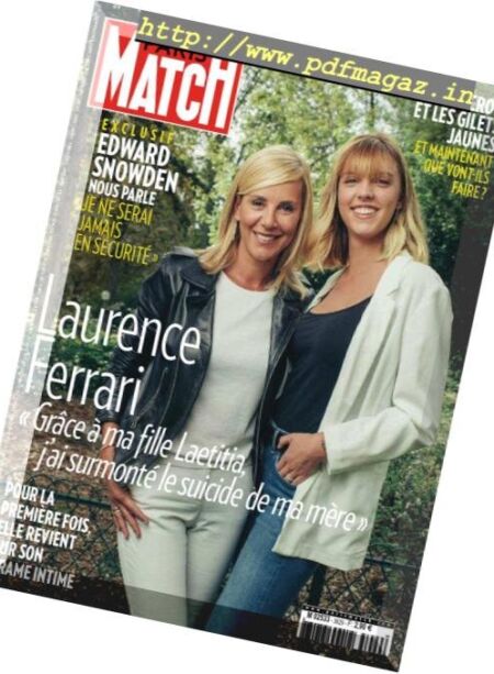 Paris Match – 28 novembre 2018 Cover