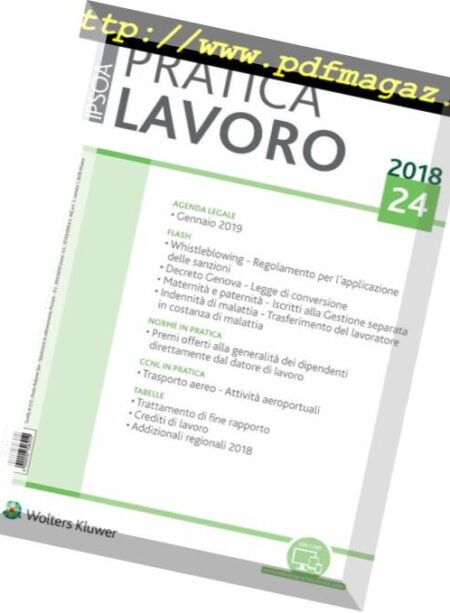 Pratica Lavoro – 8 Dicembre 2018 Cover