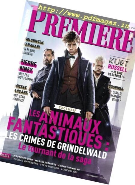 Premiere – Novembre 2018 Cover