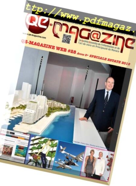 QE-MAGAZINE, PRINCIPATO DI MONACO – agosto 2018 Cover
