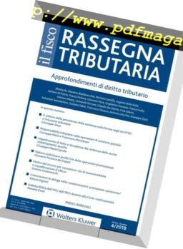 Rassegna Tributaria – Ottobre-Dicembre 2018