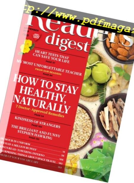 Reader’s Digest India – September 2018 Cover