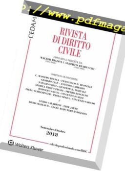Rivista di Diritto Civile – Settembre-Ottobre 2018