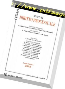 Rivista di Diritto Processuale – Luglio-Ottobre 2018