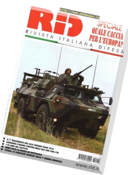 Rivista Italiana Difesa – Novembre 2018 Cover