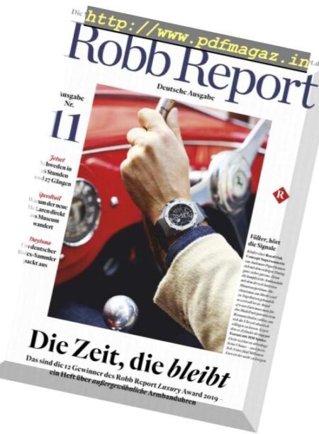 Robb Report Germany – Dezember 2018 Cover