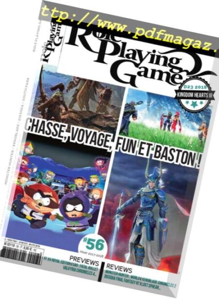 Role Playing Game – fevrier 2018 Cover