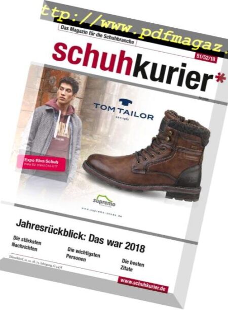 schuhkurier – 18 Dezember 2018 Cover