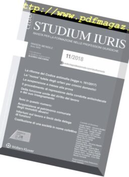 Studium Iuris – Novembre 2018
