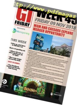 The Gambling Insider Friday – 08 November 2018