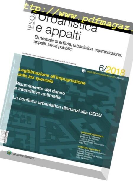 Urbanistica e appalti – Dicembre 2018 Cover