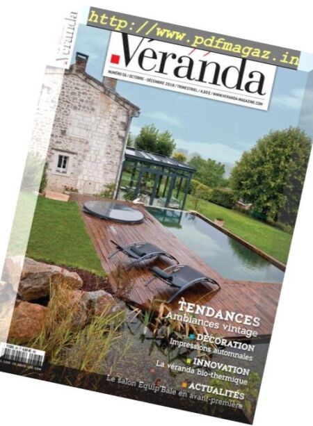 Veranda Magazine – Octobre-Decembre 2018 Cover