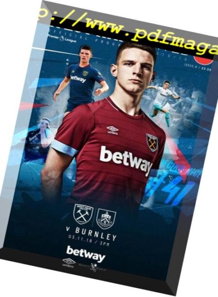 West Ham United Official Programmes – 04 November 2018 Cover