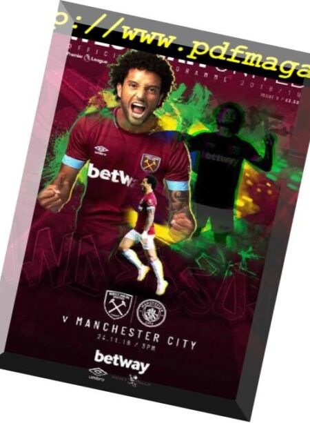 West Ham United Official Programmes – 25 November 2018 Cover