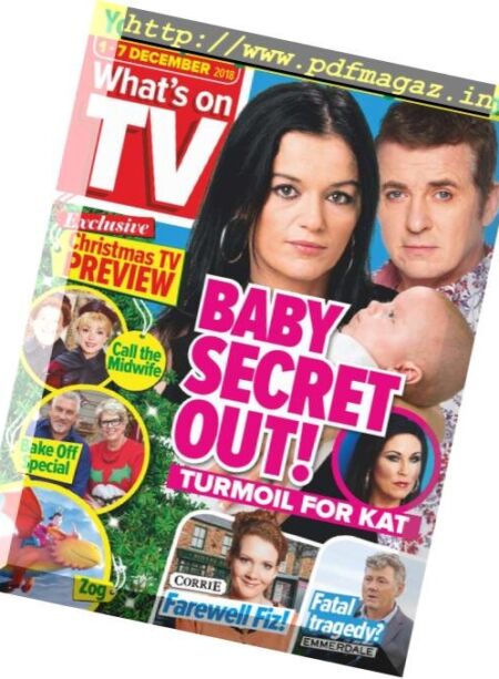 What’s on TV – 01 December 2018 Cover