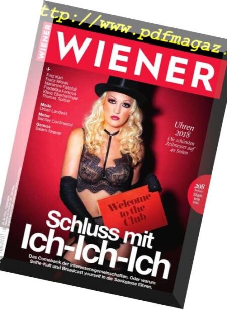 Wiener – Oktober-November 2018 Cover