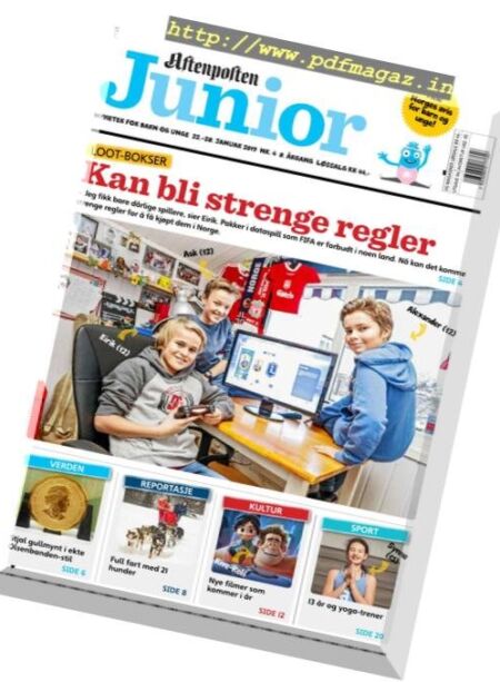 Aftenposten Junior – 22 januar 2019 Cover
