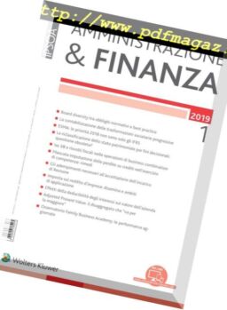 Amministrazione & Finanza – Gennaio 2019