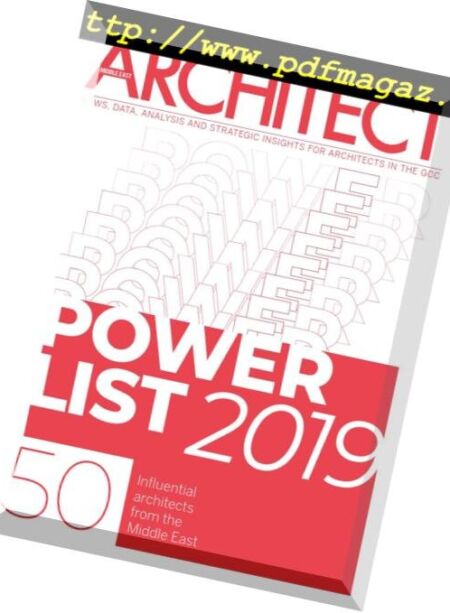 Architect Middle East – January 2019 Cover