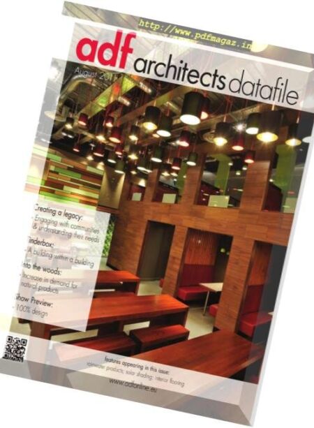 Architects Datafile (ADF) – August 2011 Cover