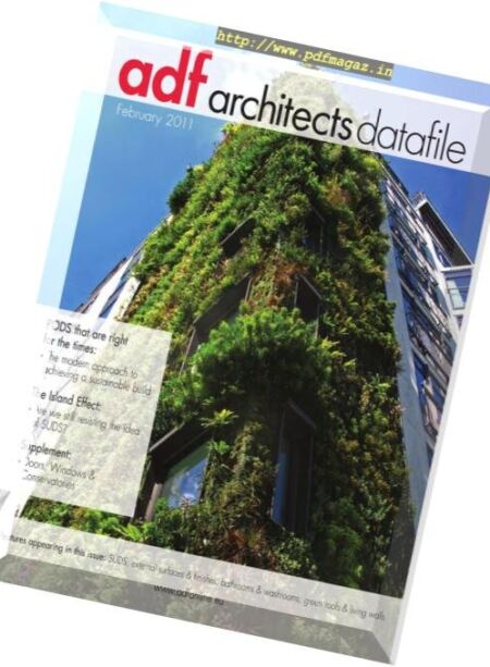 Architects Datafile (ADF) – February 2011 Cover