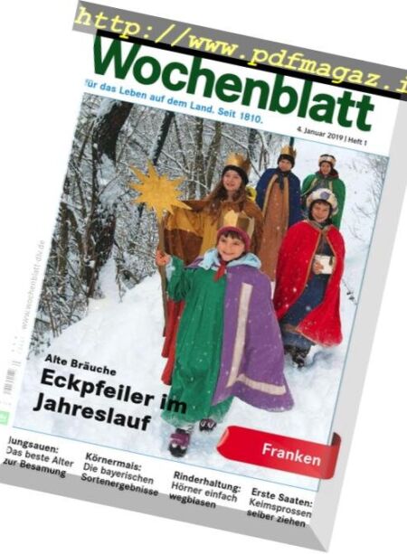Bayerisches Landwirtschaftliches Wochenblatt Franken – 03 Januar 2019 Cover