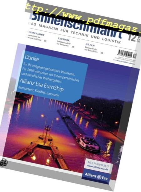 Binnenschifffahrt – Dezember 2018 Cover