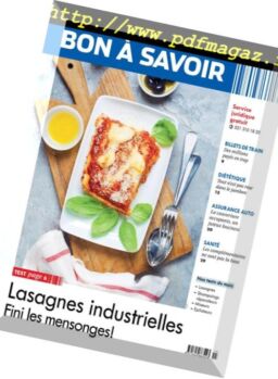 Bon a Savoir – Novembre 2018