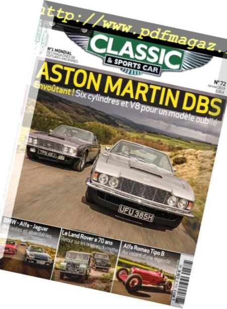 Classic & Sports Car France – janvier 2019 Cover