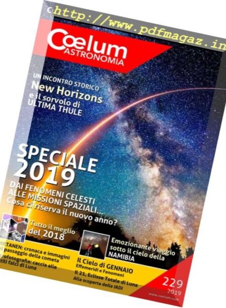 Coelum Astronomia – Numero 229 2019 Cover