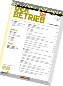 Der Betrieb – 21 Dezember 2018