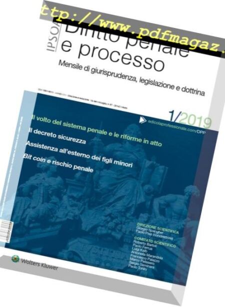 Diritto Penale e Processo – Gennaio 2019 Cover
