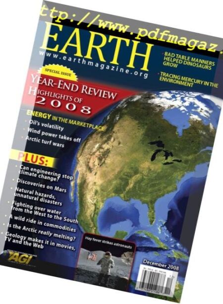 Earth Magazine – December 2008 Cover