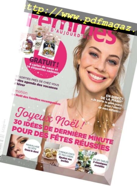 Femmes D’Aujourd’Hui – 20 Decembre 2018 Cover