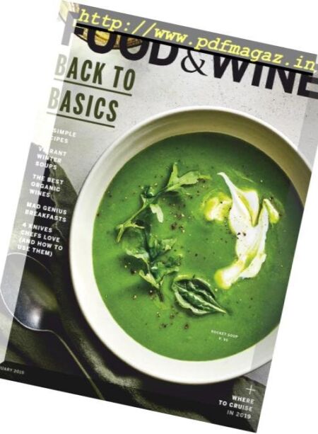 Food & Wine USA – January 2019 Cover