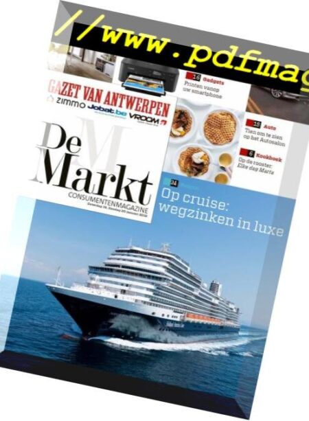 Gazet van Antwerpen De Markt – 19 januari 2019 Cover