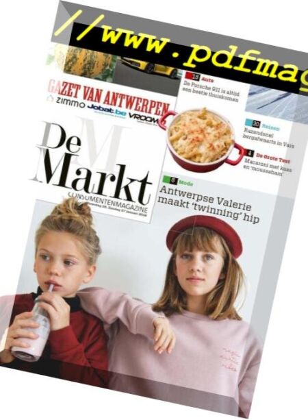 Gazet van Antwerpen De Markt – 26 januari 2019 Cover