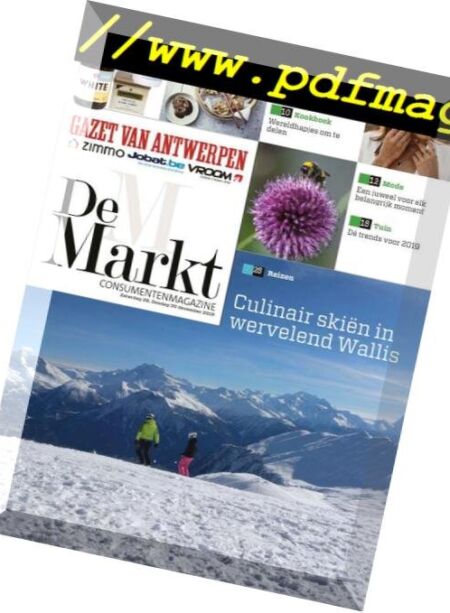Gazet van Antwerpen De Markt – 29 december 2018 Cover