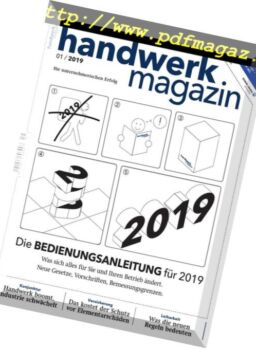 Handwerk Magazin – Nr1 2019