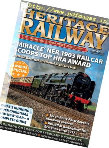 Heritage Railway – December 2018 Cover