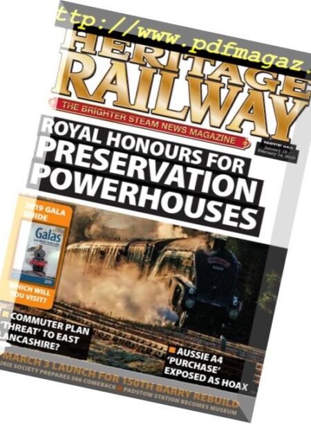 Heritage Railway – January 18, 2019 Cover