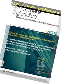 Il Corriere Giuridico – Gennaio 2019