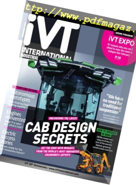 Industrial Vehicle Technology International – November 2018 Cover