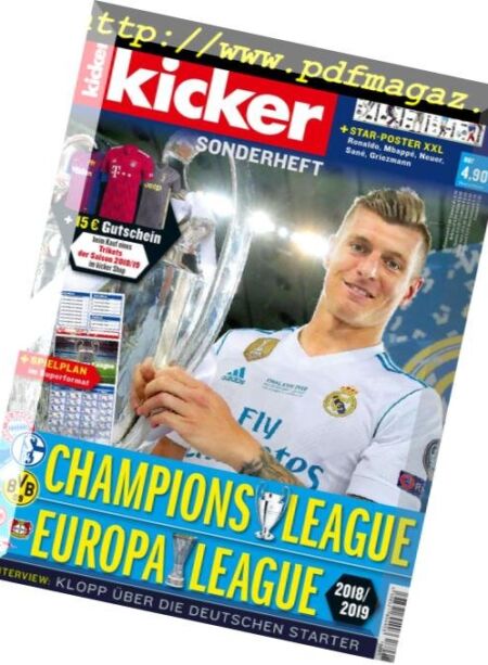 Kicker Sonderheft – Champions League 2018-2019 Cover