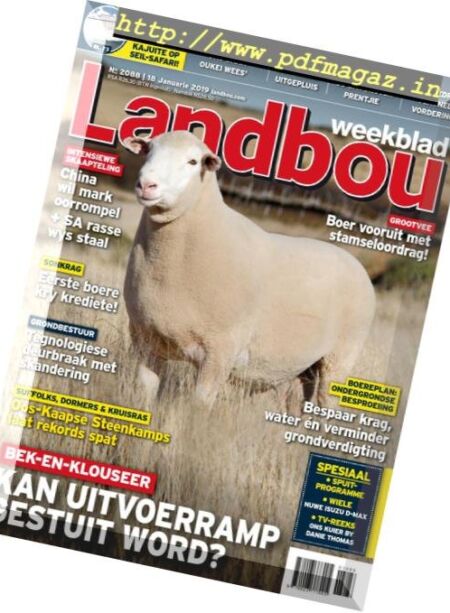 Landbouweekblad – 18 Januarie 2019 Cover