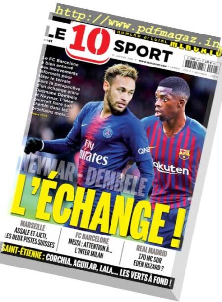 Le 10 Sport National – 09 janvier 2019 Cover