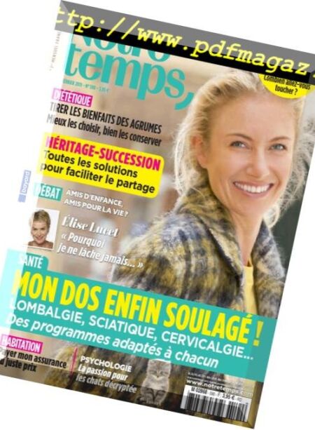 Notre Temps – Fevrier 2019 Cover