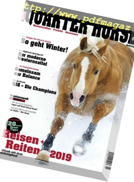 Quarter Horse Journal – Januar 2019 Cover