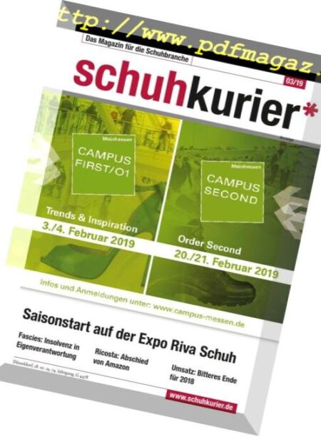 schuhkurier – 16 Januar 2019 Cover